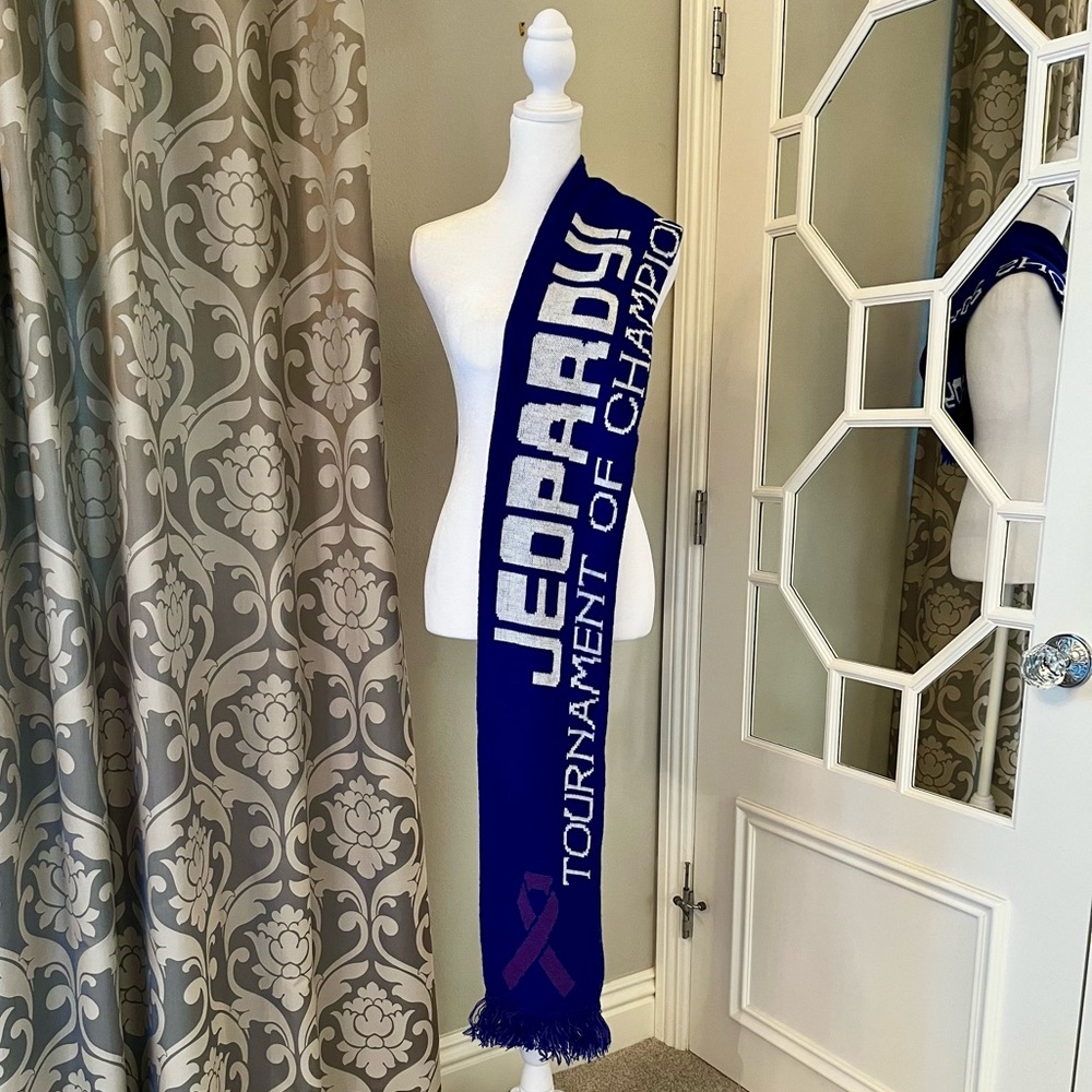 Rare Jeopardy! 2019 Tournament Of Champions Commemorative Scarf-Rare
Collectable